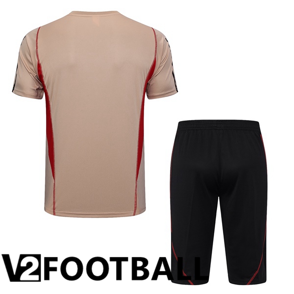 Sao Paulo FC Training T Shirt + Shorts Brown 2023/2024