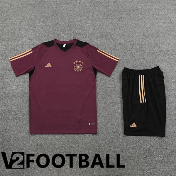 Germany Training T Shirt + Shorts Red 2023/2024