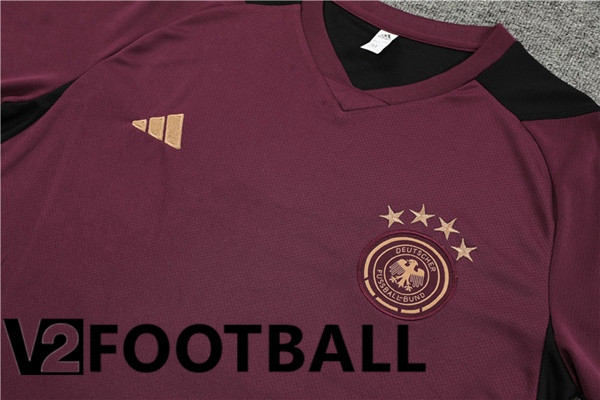 Germany Training T Shirt + Shorts Red 2023/2024