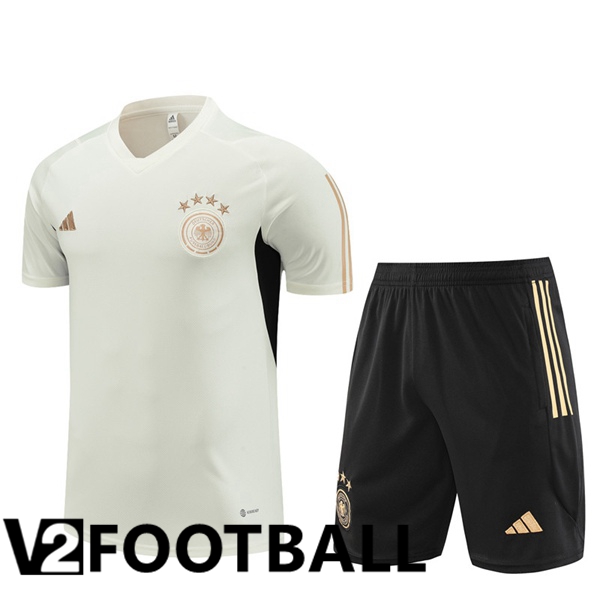 Germany Training T Shirt + Shorts White 2023/2024