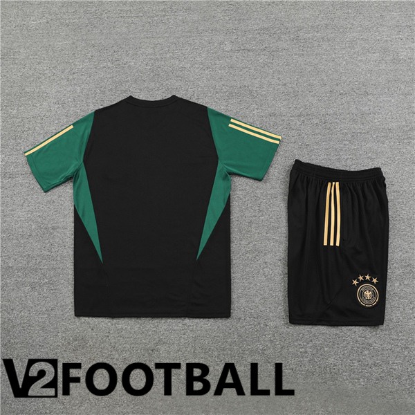 Germany Training T Shirt + Shorts Black 2023/2024