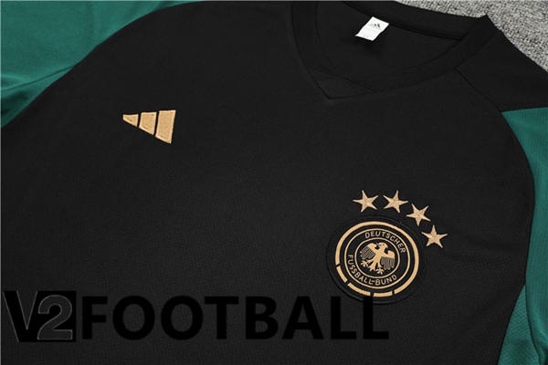 Germany Training T Shirt + Shorts Black 2023/2024