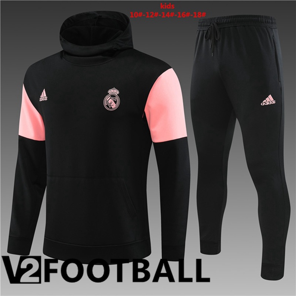 Real Madrid Kids Training Tracksuit Hoodie Black 2023/2024