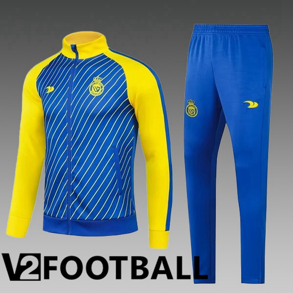 Al-Nassr FC Kids Training Jacket Suit Blue Yellow 2023/2024