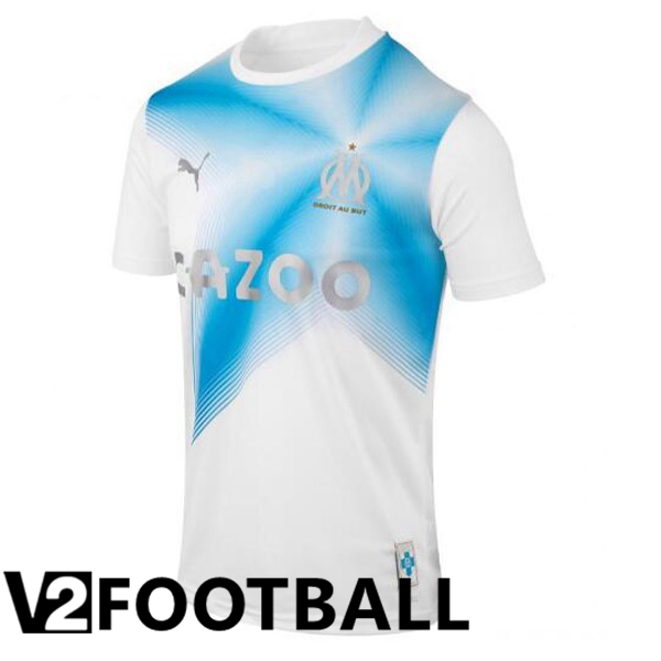 Marseille OM Football Shirt 30th Anniversary Edition White Blue 2022/2023