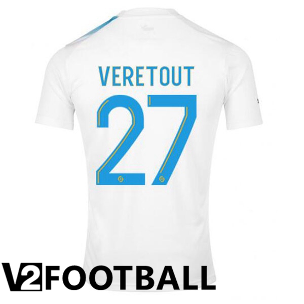 Marseille OM (VERETOUT 27) Football Shirt 30th Anniversary Edition White Blue 2022/2023