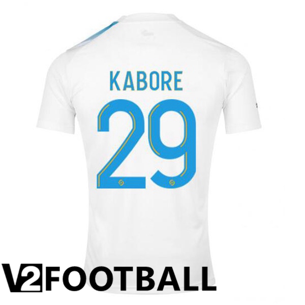 Marseille OM (KABORE 29) Football Shirt 30th Anniversary Edition White Blue 2022/2023