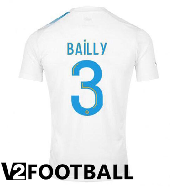 Marseille OM (BAILLY 3) Football Shirt 30th Anniversary Edition White Blue 2022/2023