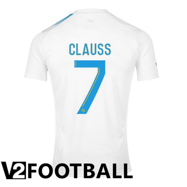 Marseille OM (CLAUSS 7) Football Shirt 30th Anniversary Edition White Blue 2022/2023