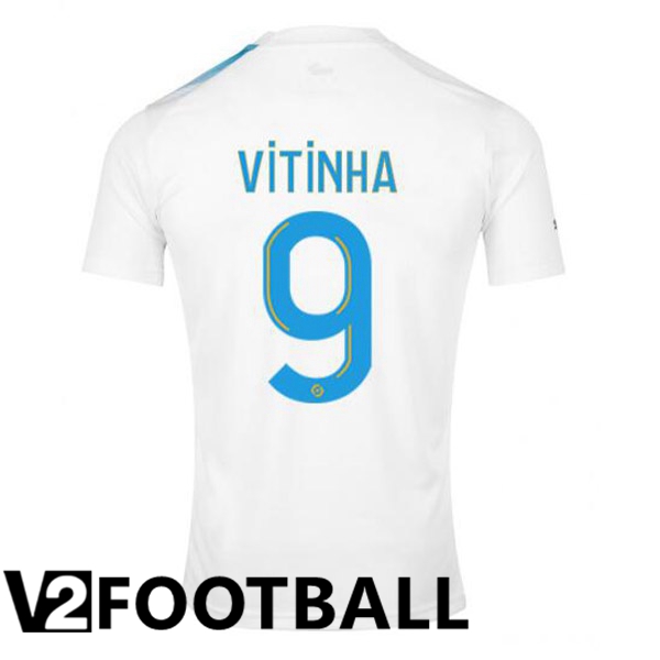 Marseille OM (VITINHA 9) Football Shirt 30th Anniversary Edition White Blue 2022/2023