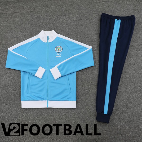 Manchester City Training Jacket Suit Blue 2023/2024