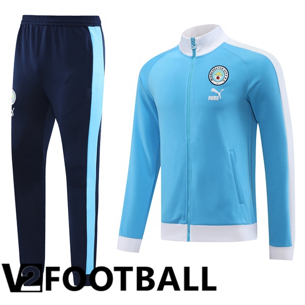 Manchester City Training Jacket Suit Blue 2023/2024