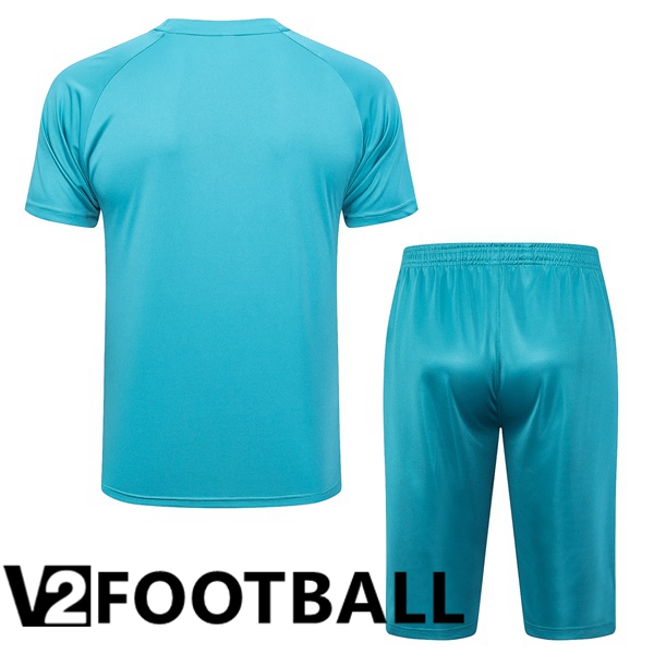 Palmeiras Training T Shirt + Shorts Cyan 2023/2024