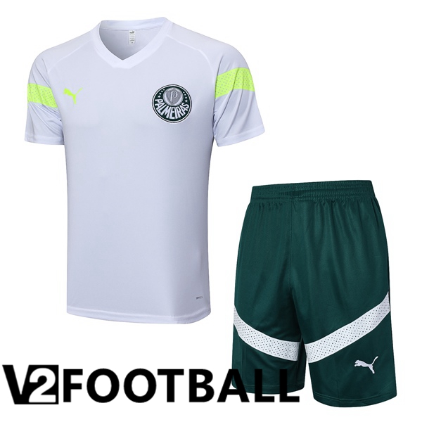 Palmeiras Training T Shirt + Shorts White 2023/2024