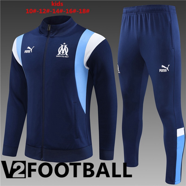 Marseille OM Kids Training Jacket Suit Royal Blue 2023/2024