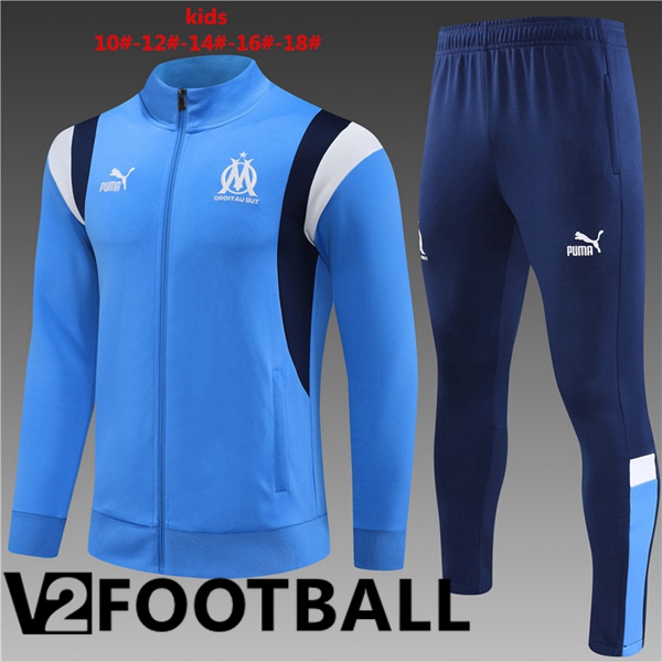 Marseille OM Kids Training Jacket Suit Blue 2023/2024