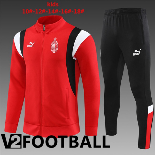AC Milan Kids Training Jacket Suit Red 2023/2024