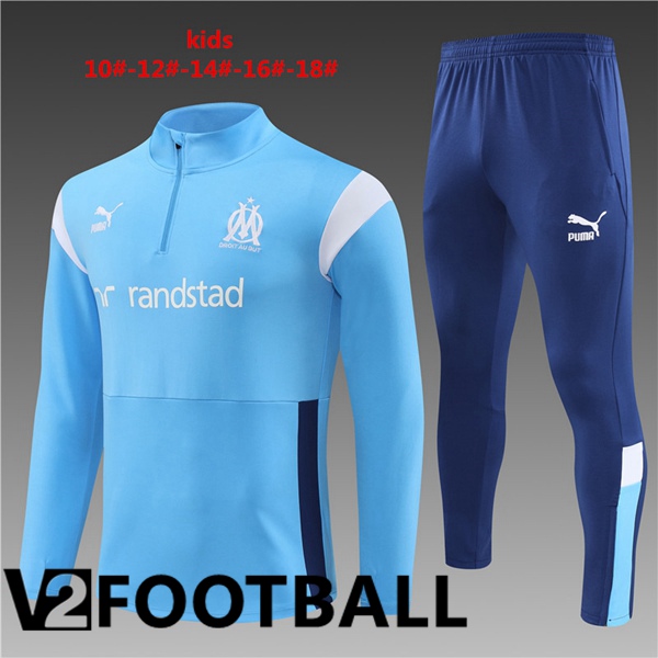 Marseille OM Kids Training Tracksuit Suit Blue 2023/2024