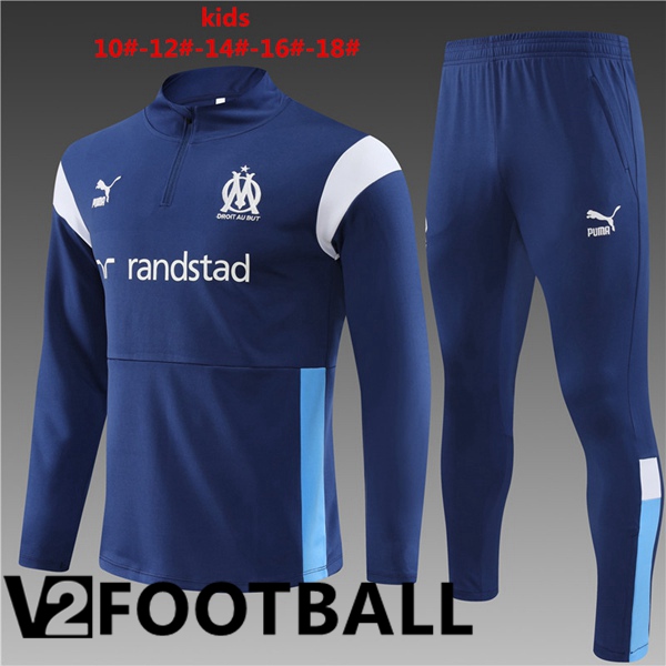 Marseille OM Kids Training Tracksuit Suit Royal Blue 2023/2024