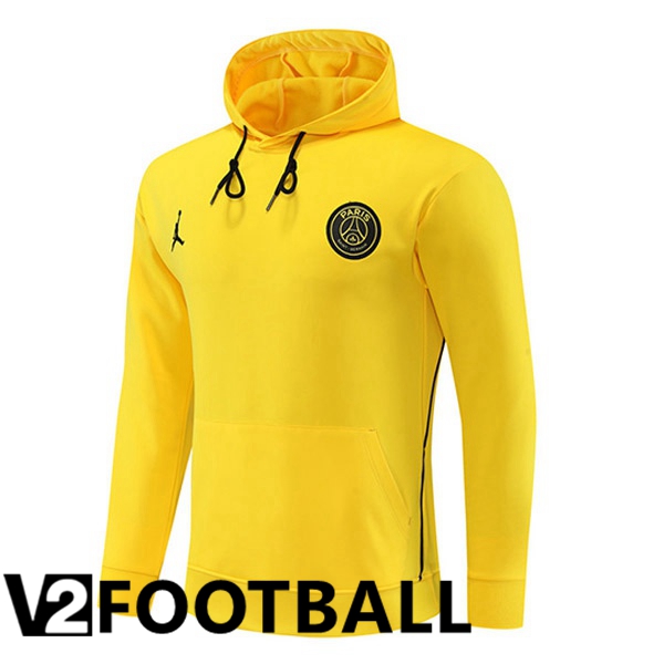 JORDAN Paris PSG Training Sweatshirt Hoodie Yellow 2023/2024