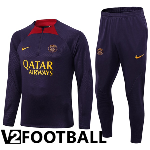 Paris PSG Training Tracksuit Suit Purple 2023/2024