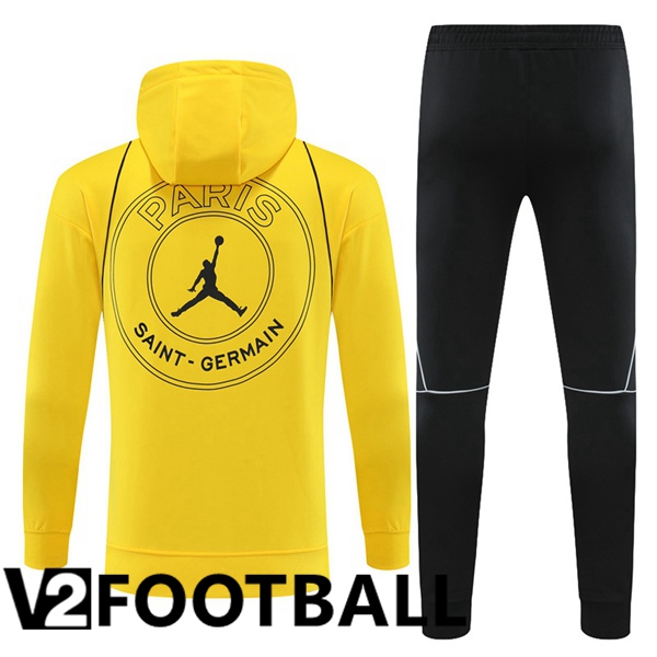 JORDAN Paris PSG Training Tracksuit Hoodie Yellow 2023/2024