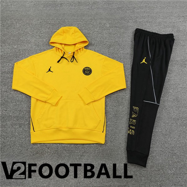 JORDAN Paris PSG Training Tracksuit Hoodie Yellow 2023/2024
