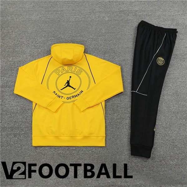 JORDAN Paris PSG Training Tracksuit Hoodie Yellow 2023/2024