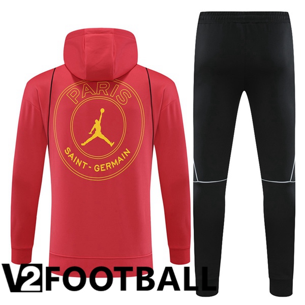 JORDAN Paris PSG Training Tracksuit Hoodie Red 2023/2024