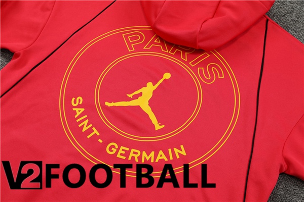 JORDAN Paris PSG Training Tracksuit Hoodie Red 2023/2024