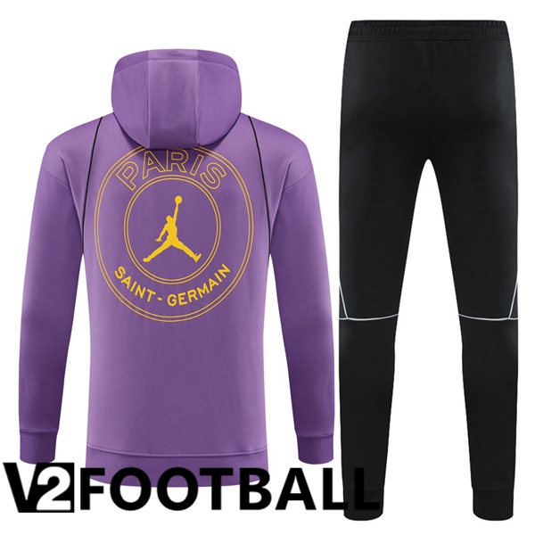 JORDAN Paris PSG Training Tracksuit Hoodie Purple 2023/2024