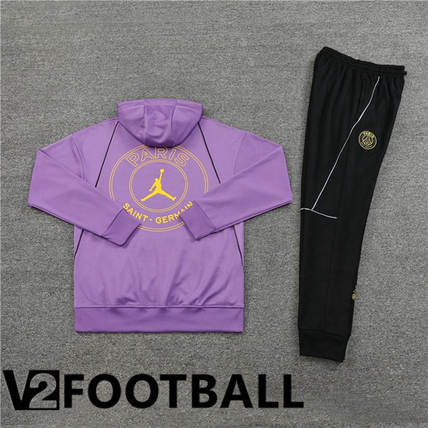 JORDAN Paris PSG Training Tracksuit Hoodie Purple 2023/2024