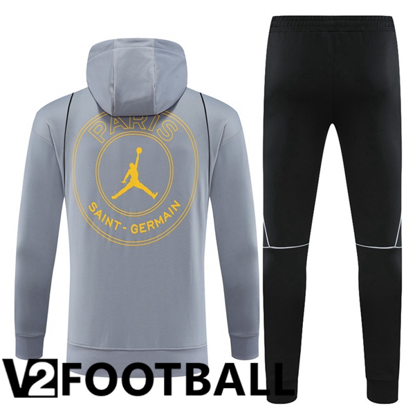 JORDAN Paris PSG Training Tracksuit Hoodie Grey 2023/2024