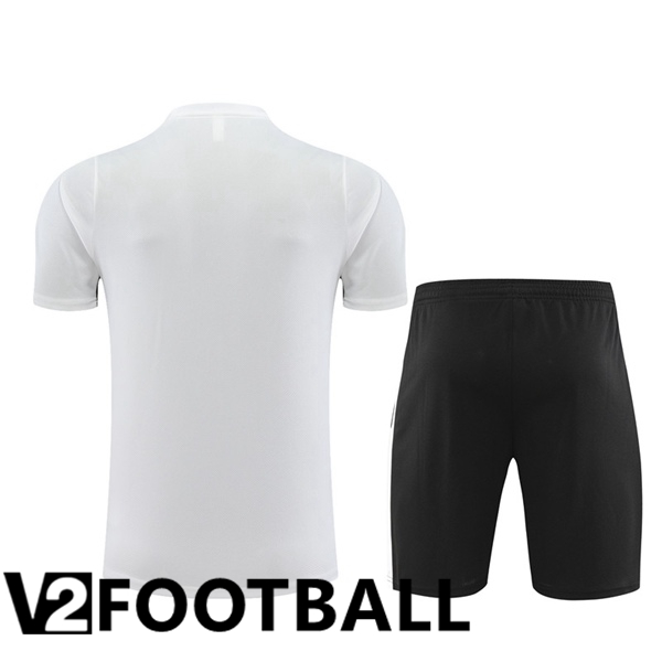 Paris PSG Training T Shirt + Shorts White 2023/2024