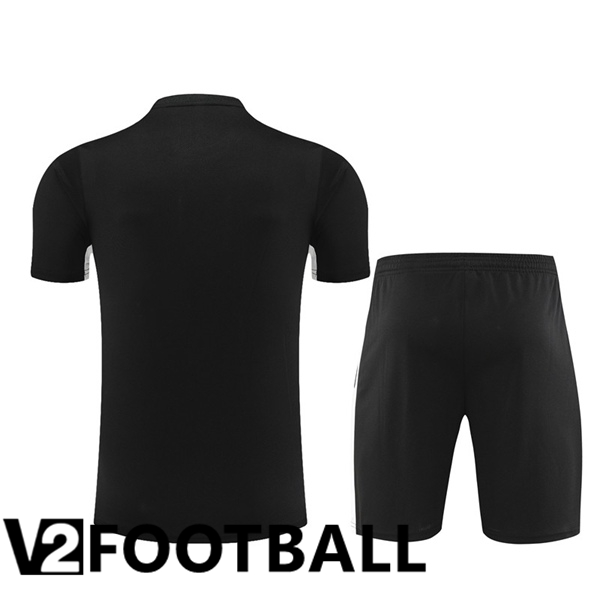 Paris PSG Training T Shirt + Shorts Black 2023/2024