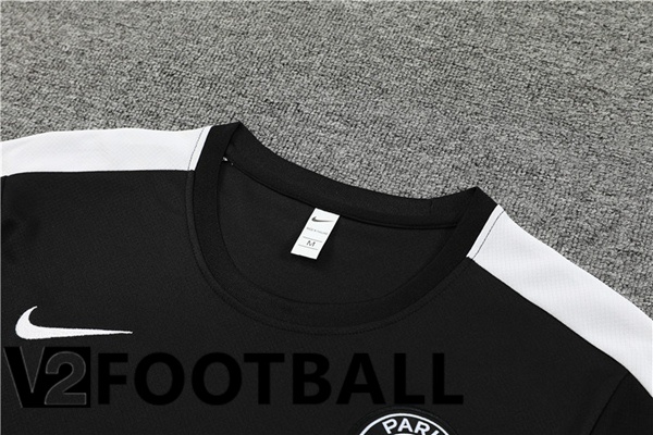 Paris PSG Training T Shirt + Shorts Black 2023/2024