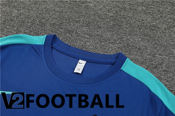 FC Barcelona Training T Shirt + Shorts Blue 2023/2024