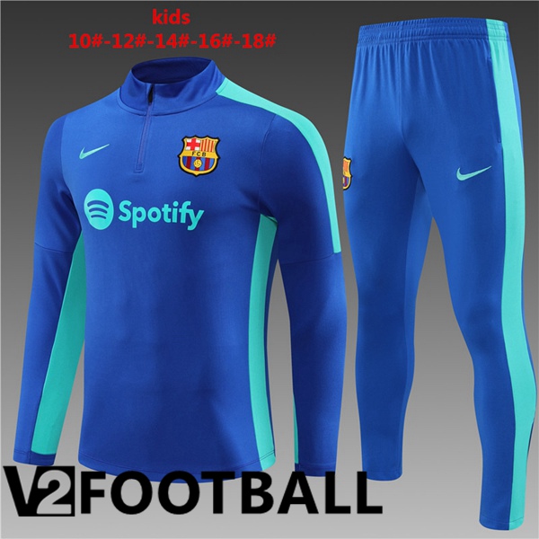 FC Barcelona Kids Training Tracksuit Suit Blue 2023/2024