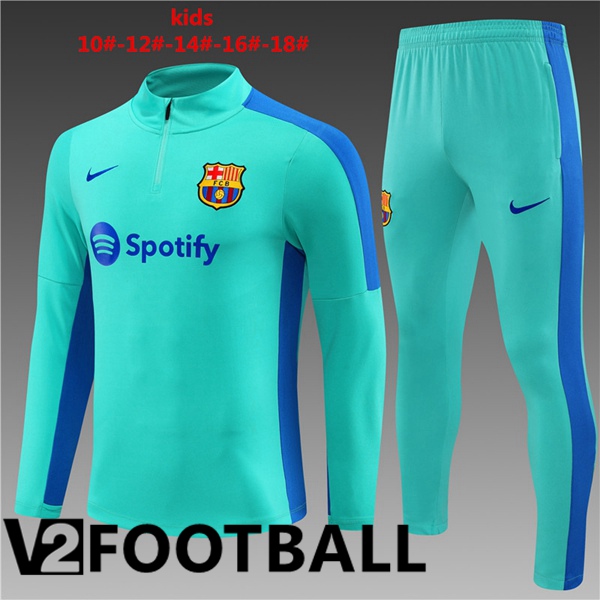 FC Barcelona Kids Training Tracksuit Suit Cyan 2023/2024