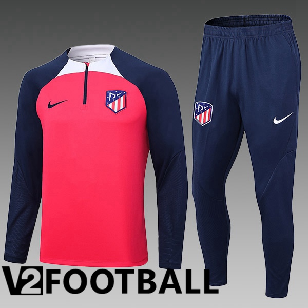 Atletico Madrid Kids Training Tracksuit Suit Red 2023/2024