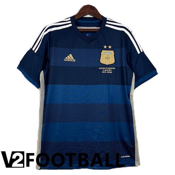 Argentina Retro Football Shirt Away Royal Blue 2014