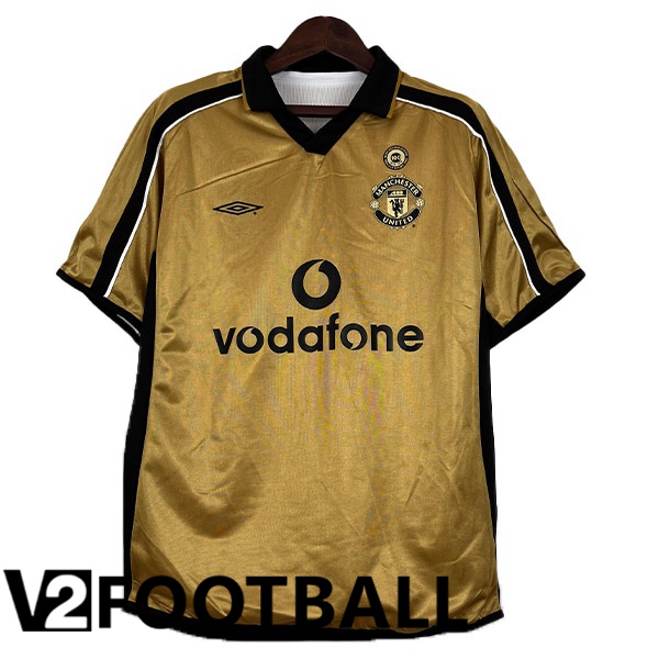 Manchester United Retro Football Shirt 100th Anniversary Edition Yellow