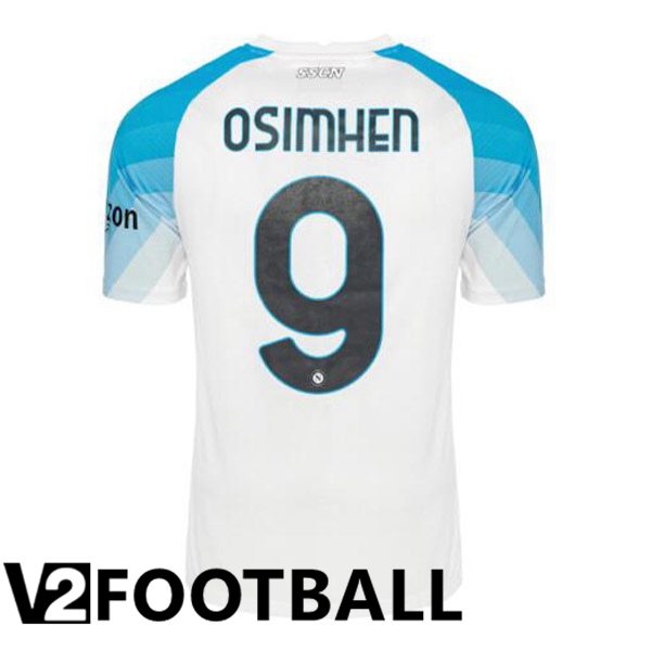 SSC Napoli (Osimhen 9) Football Shirt Face Game Blue White 2022/2023