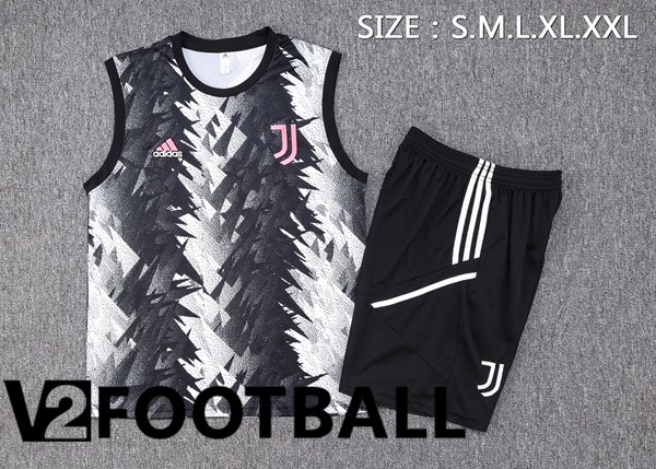 Juventus Soccer Vest + Shorts Black White 2023/2024