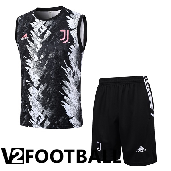 Juventus Soccer Vest + Shorts Black White 2023/2024