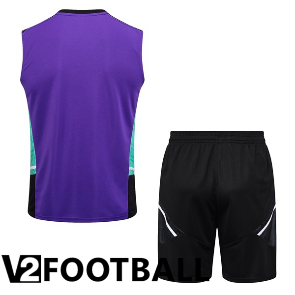 Real Madrid Soccer Vest + Shorts Purple 2023/2024