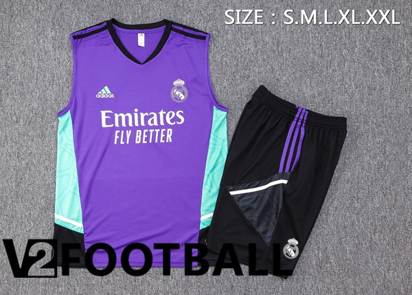 Real Madrid Soccer Vest + Shorts Purple 2023/2024