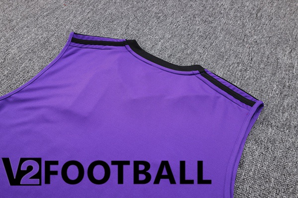 Real Madrid Soccer Vest + Shorts Purple 2023/2024