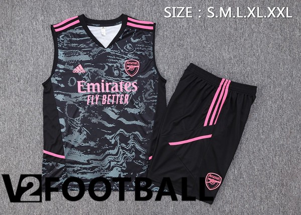 Arsenal Soccer Vest + Shorts Black Green 2023/2024