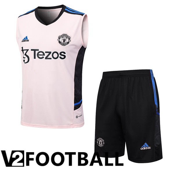 Manchester United Soccer Vest + Shorts Pink 2023/2024